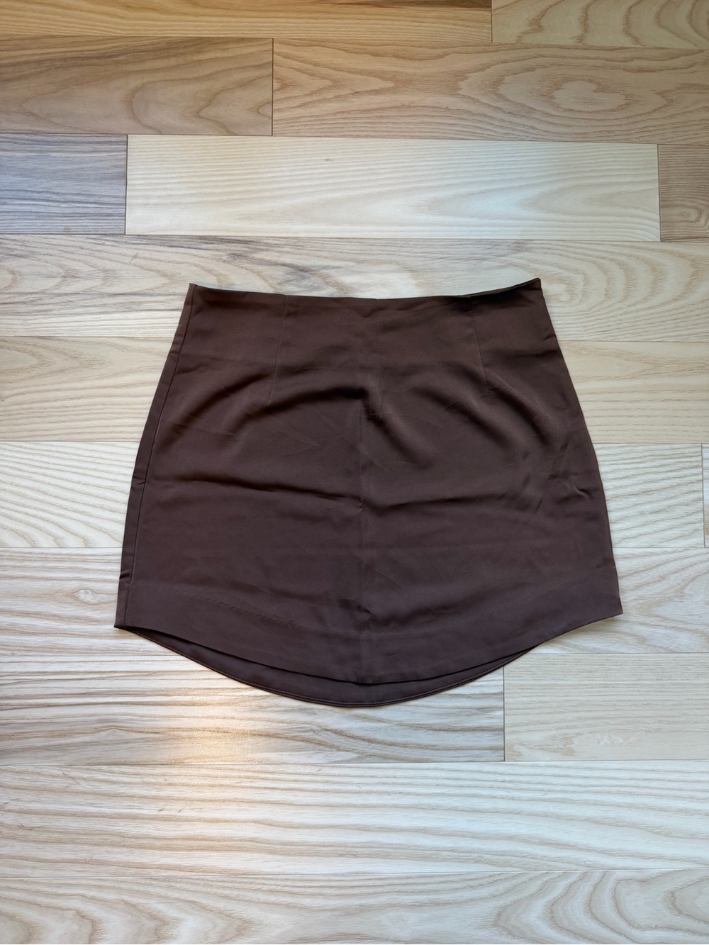 emory park Brown Curved-Hem Mini Skirt